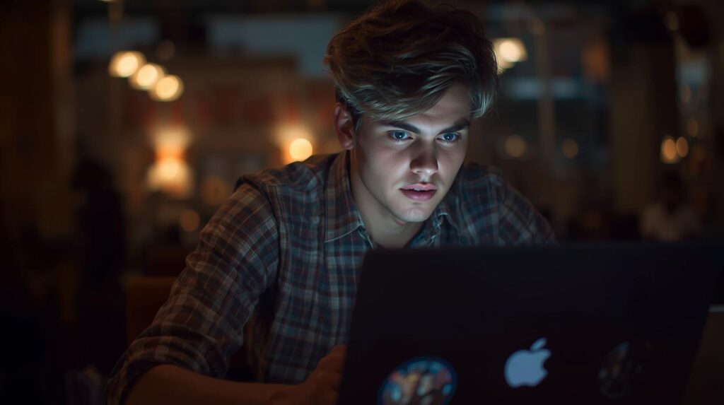 pretending to trade ETFs while actually scrolling memes.]