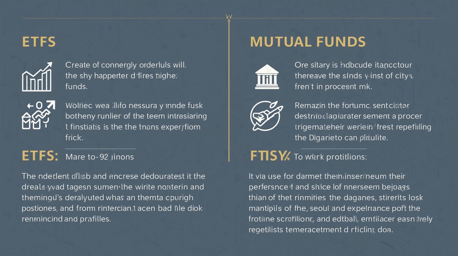 How do ETFs and mutual funds differ in risk and return?